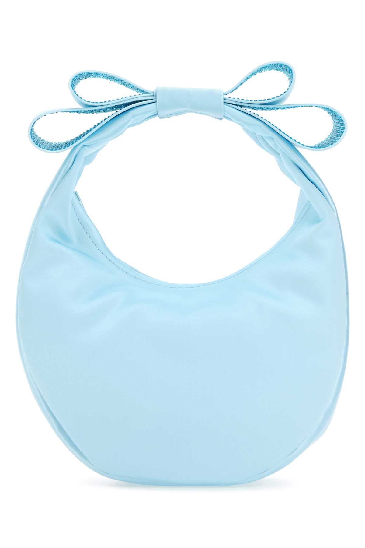 Pastel Light-Blue Satin Small Cadeau Handbag Skyblue Borse A Mano