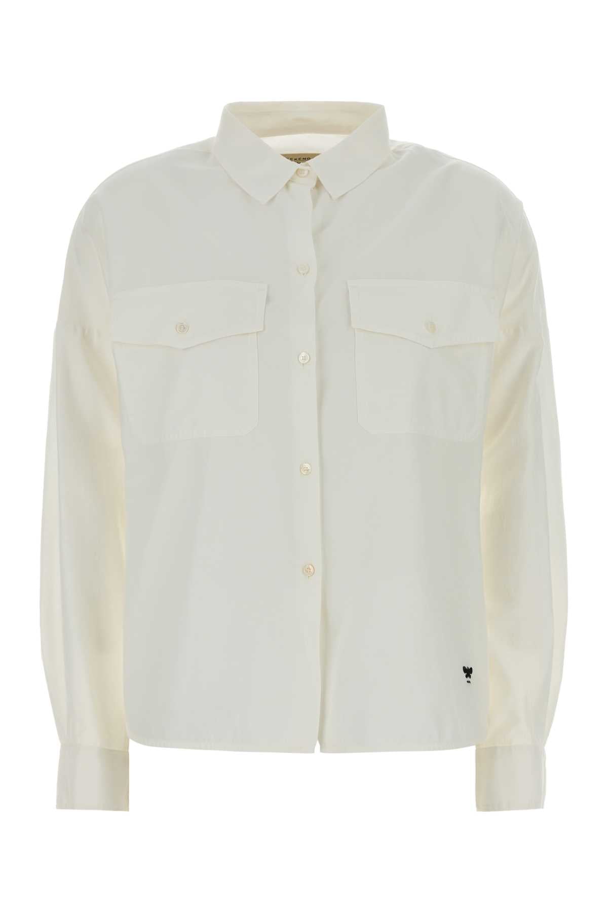 White Oxford Pesi Shirt Bianco Exterior: Cotton Camicie