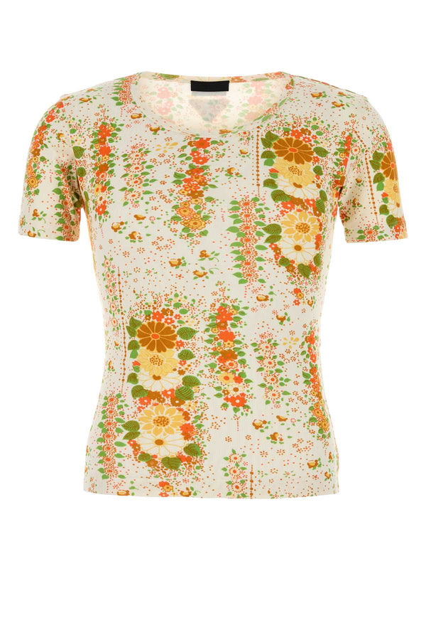 Prada 100% Cotton t-shirt in orange