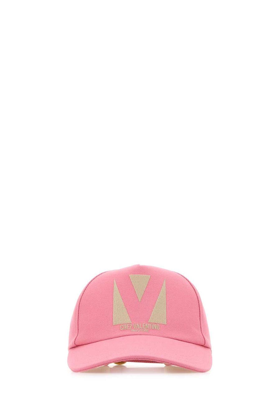 Valentino Garavani Chez Exterior: 100% Cotton baseball cap in pink
