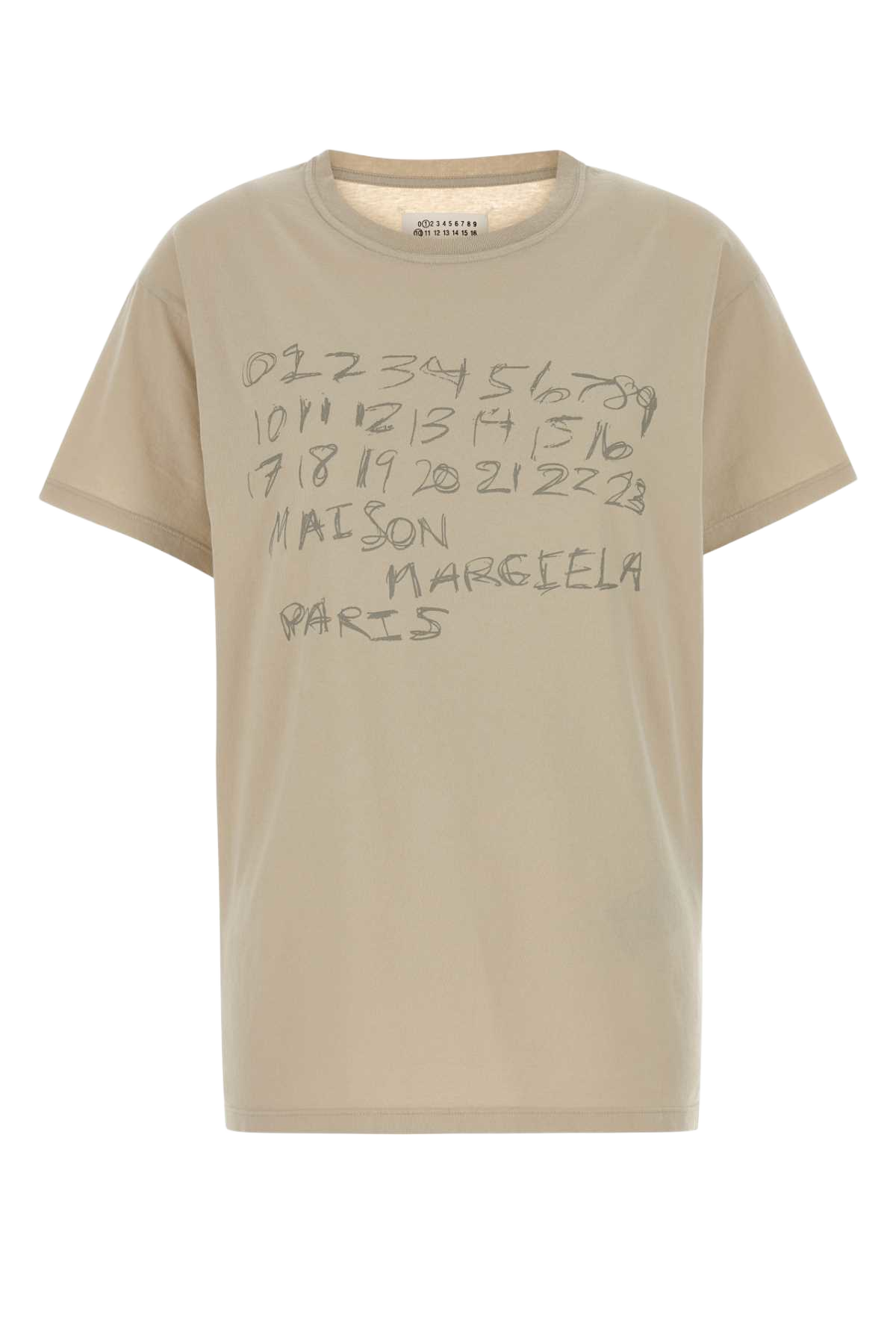 Beige Cotton Oversize T-Shirt Tessuto Primario: Cotone