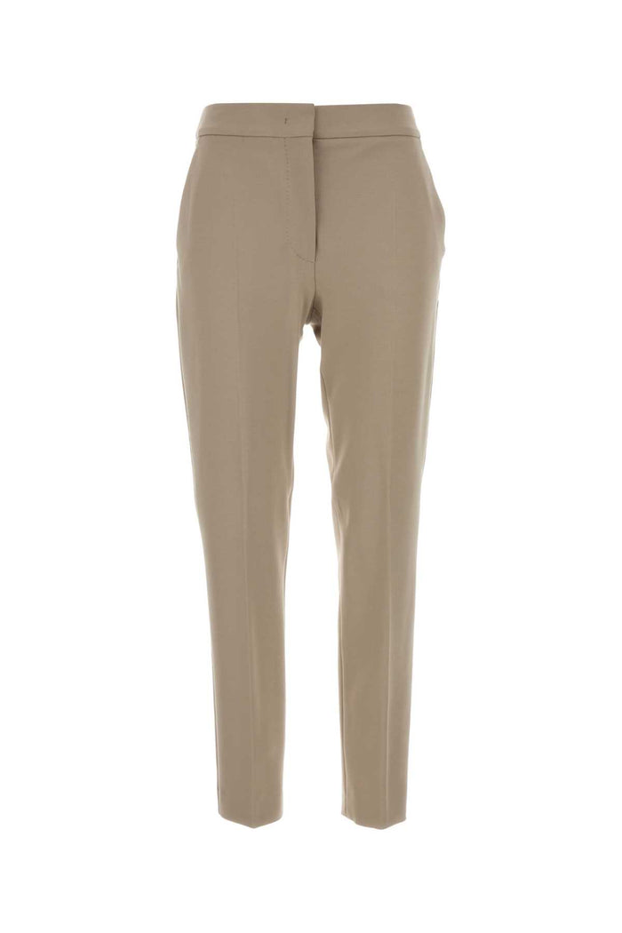 Beige Stretch Viscose Blend Pegno Pant Sabbia Pantaloni