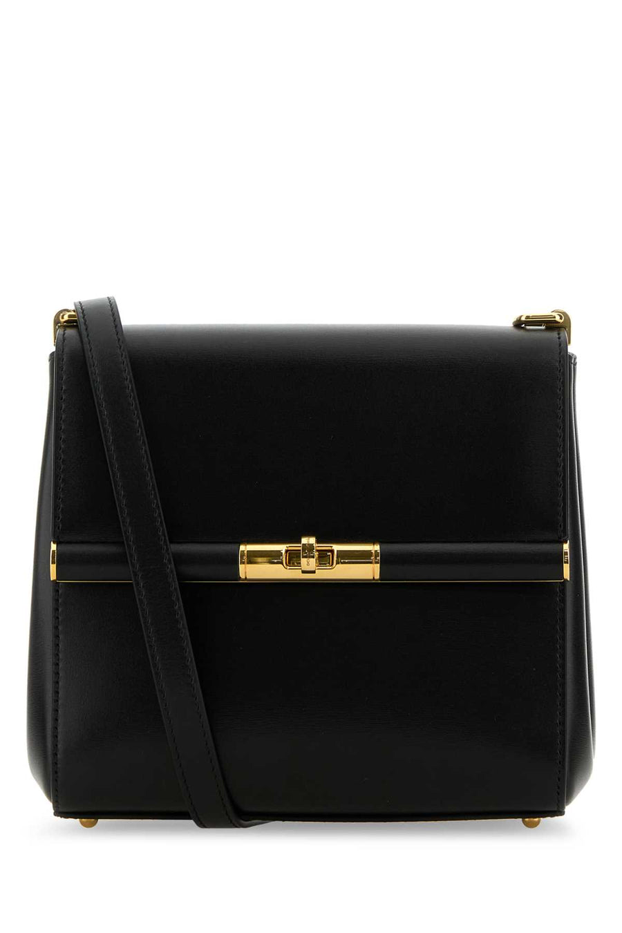 Dolce & Gabbana Exterior: 100% Calf; Lining: 100% Lamb; Finishing: Golden metal crossbody bag in black