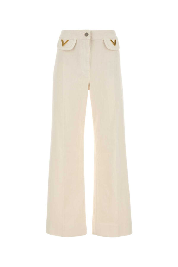 Valentino Garavani Bottoms 100% Cotton jeans in beige