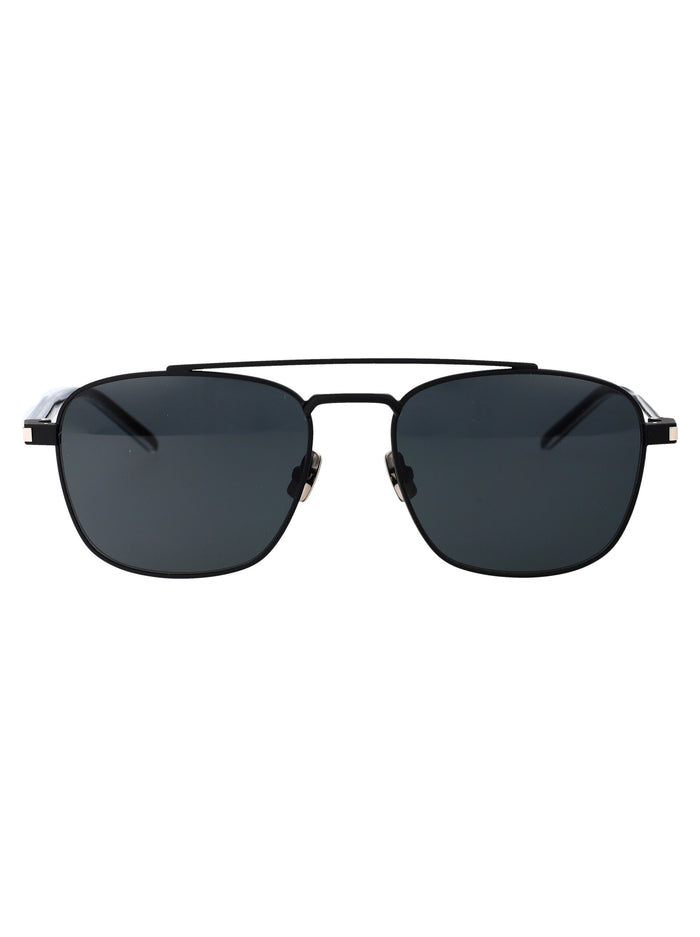Sl 665 001 Black Crystal Metal Sunglasses