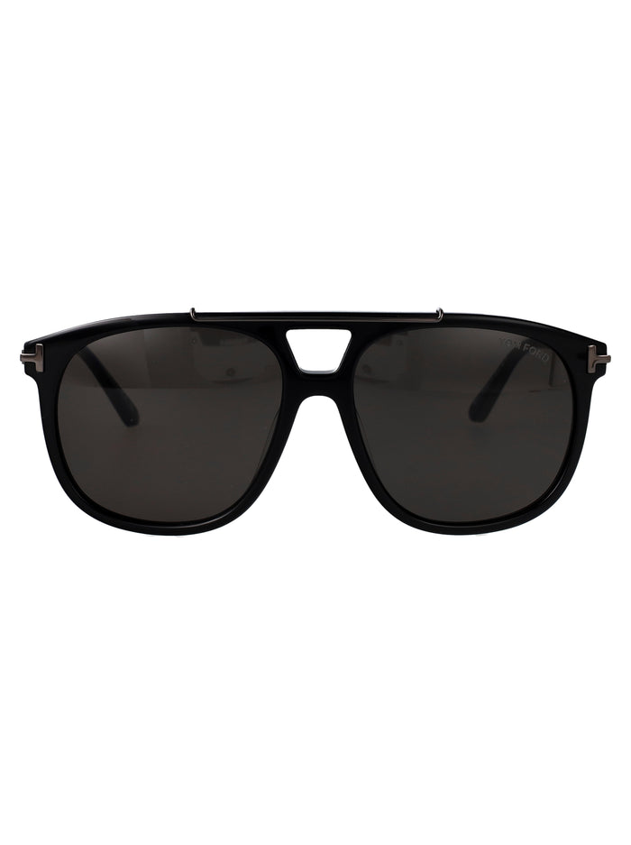 Ft1306 01a Nero Lucido / Fumo Acetate Sunglasses