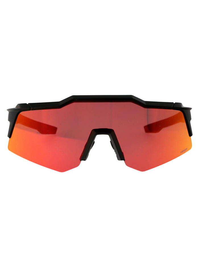 60009-00008 00008 Soft Tact Black - Hiper Red Multilayer Mirror Lens Acetate Sunglasses
