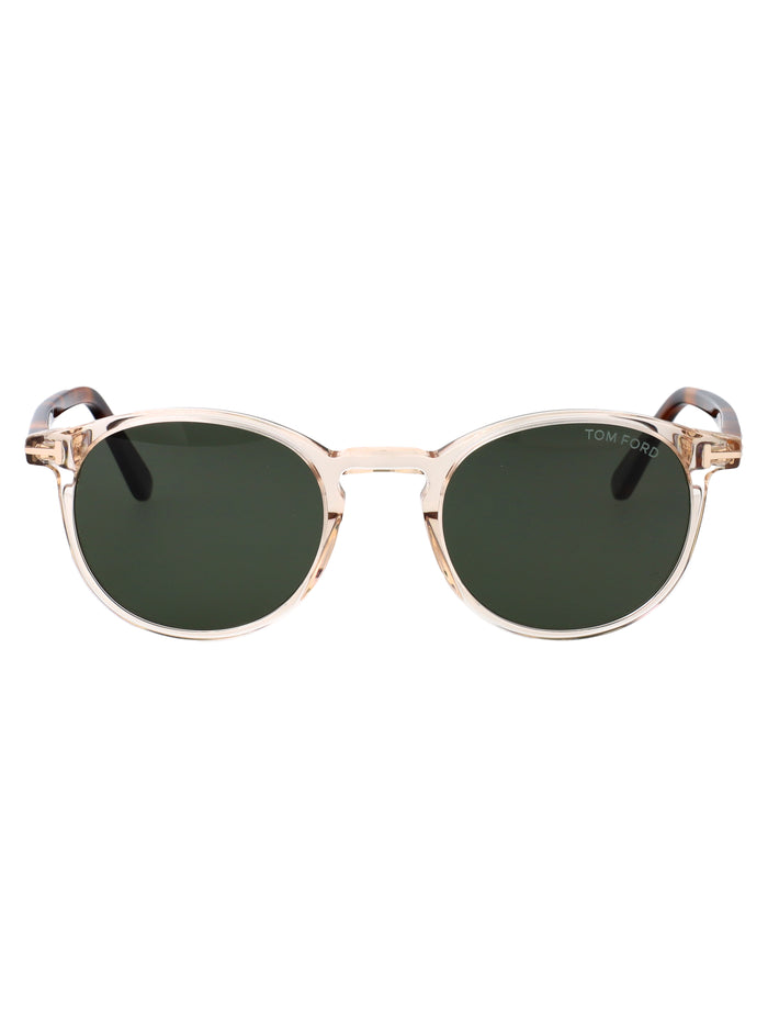 Ft0539 45n Marrone Chiaro Luc / Verde Acetate Sunglasses