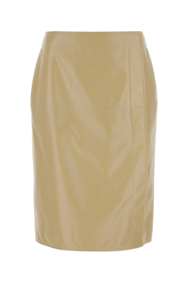 Bottega Veneta 100% Lamb Leather skirt in beige