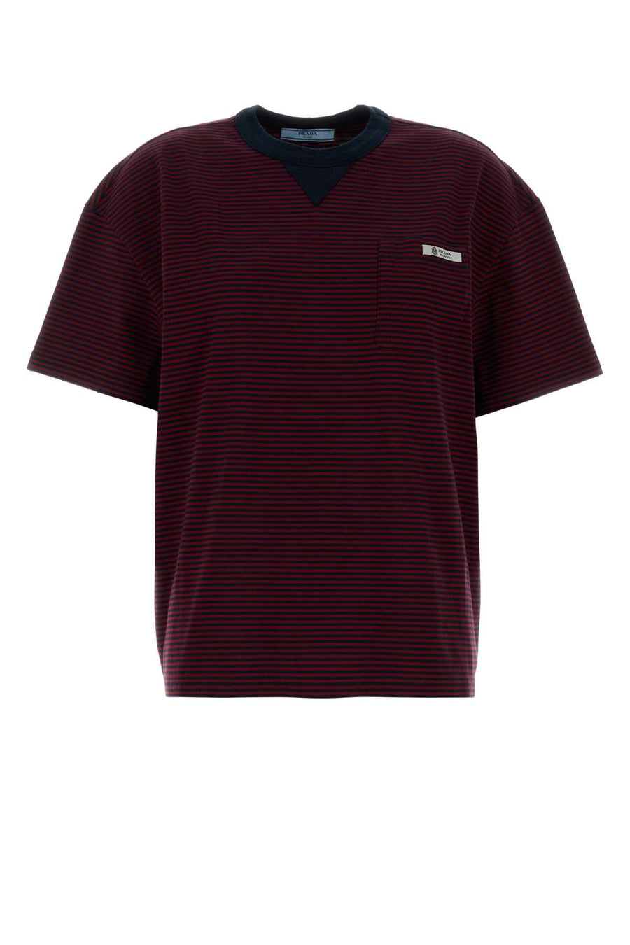 Prada 100% Cotton t-shirt in burgundy