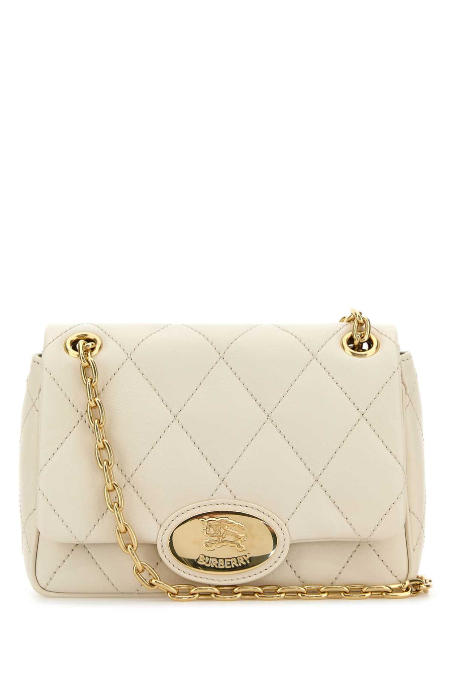 Burberry Exterior: 100% Calf; Lining: 100% Cotton; Hardware: Golden metal shoulder bag in beige