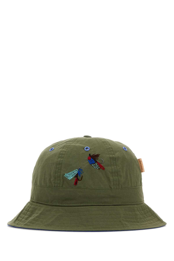 Barbour X Paul Smith Paul 100% Cotton bucket hat in green
