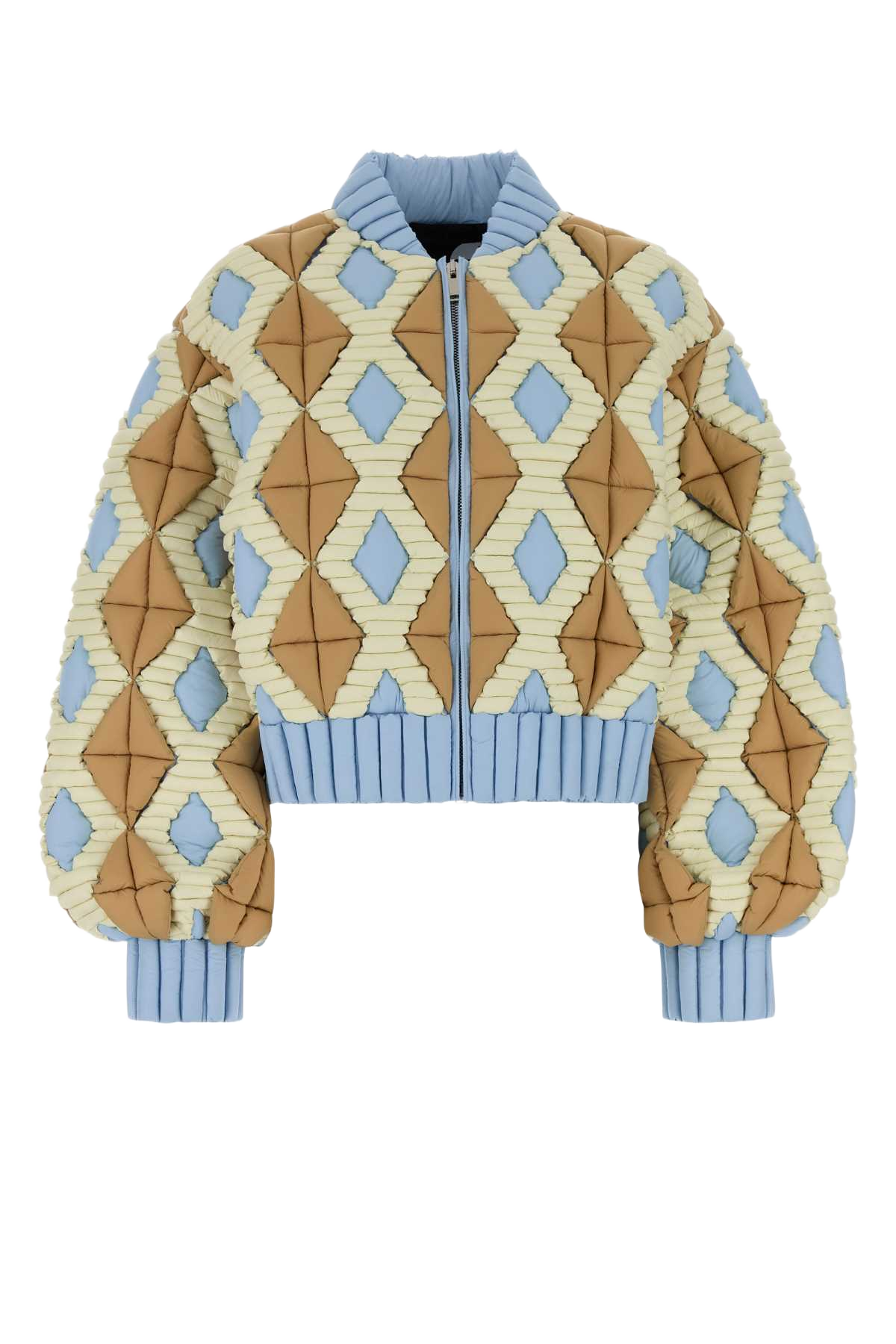 Multicolor Nylon Down Jacket Caramelskyblue Piumini
