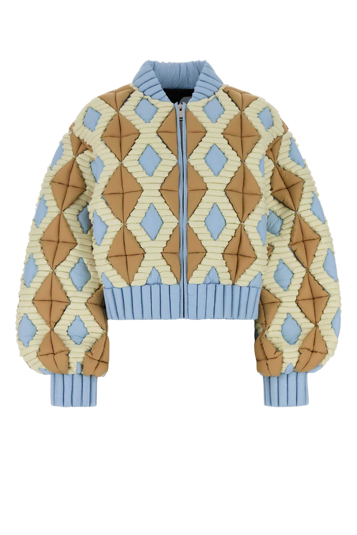 Multicolor Nylon Down Jacket Caramelskyblue Piumini