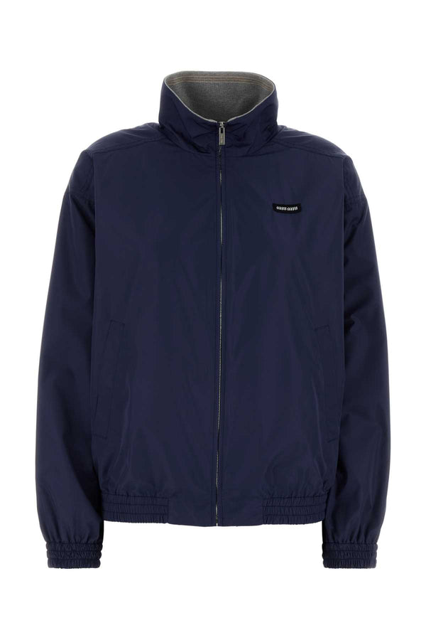 Miu Miu Exterior: 100% Recycled polyester; Lining: 100% Recycled polyester jacket in navy