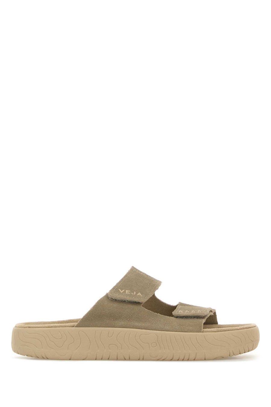 Veja Exterior: 100% Suede slipper in taupe