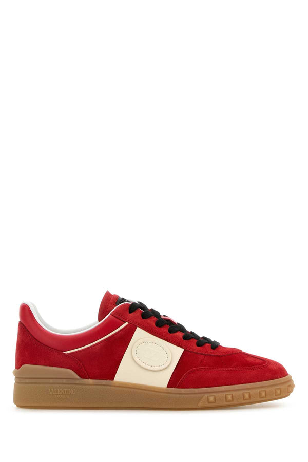 Valentino Garavani Exterior: 100% Suede; Interior: 100% Leather; Sole: Rubber sneaker in red
