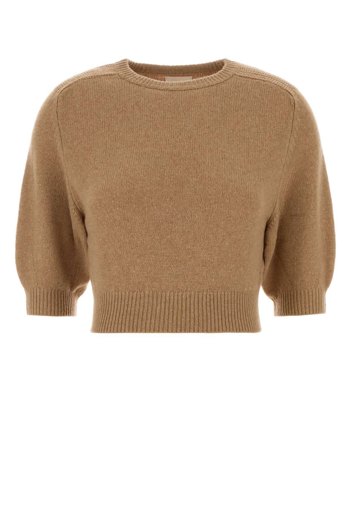 Camel Wool Blend Lorelai Sweater Cashmere Elastane Maglieria