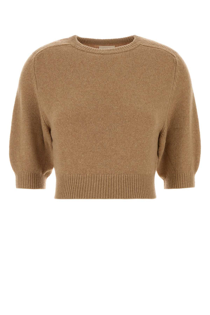 Camel Wool Blend Lorelai Sweater Cashmere Elastane Maglieria
