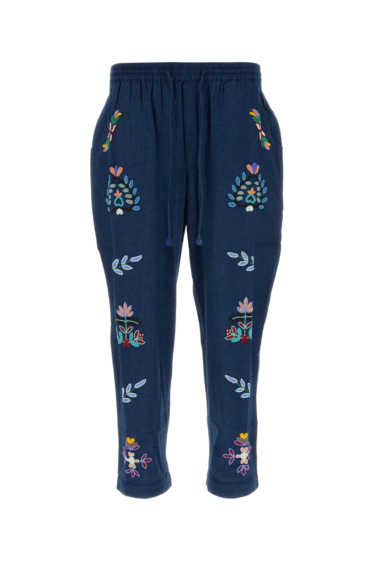 Blue Cotton Neon Pant Navyblue Exterior: Pantaloni