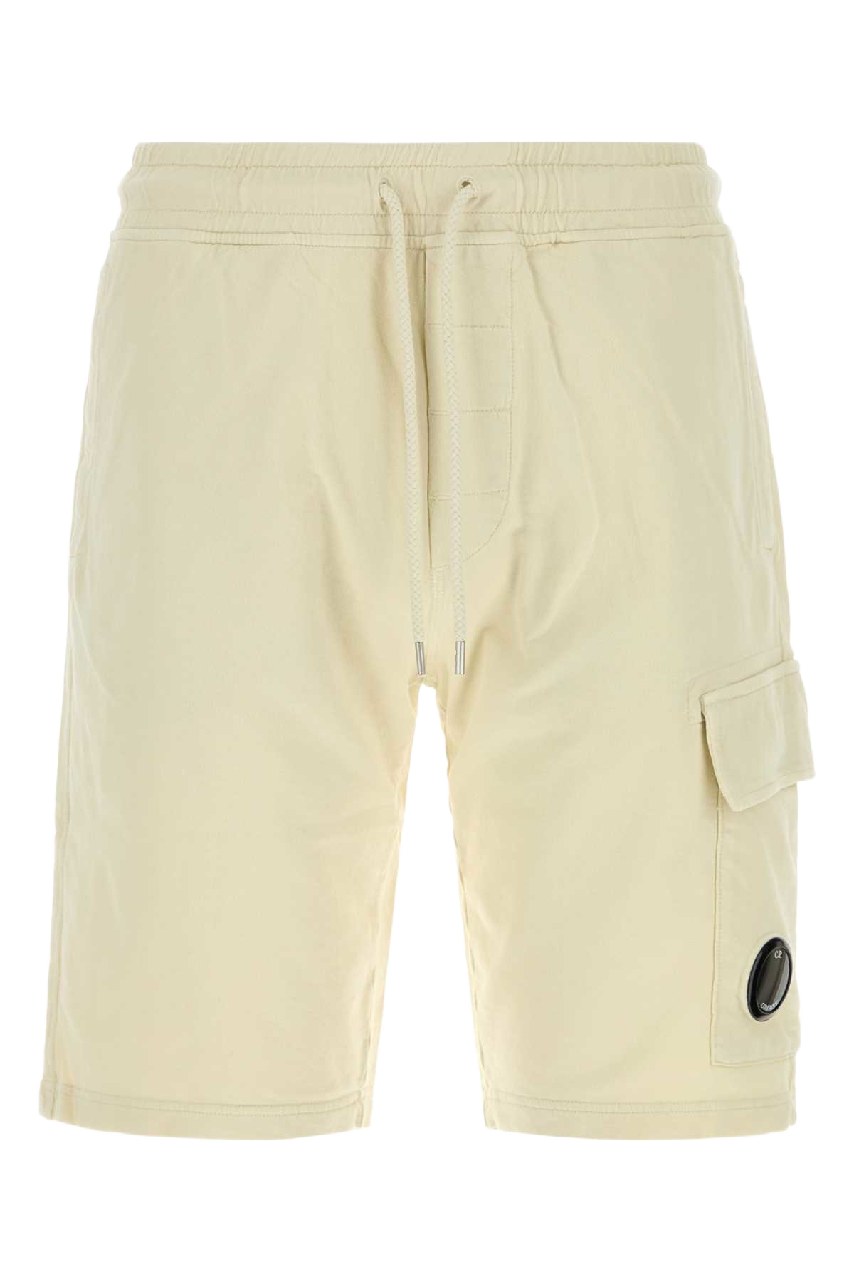 Ivory Cotton Bermuda Shorts Frozendew Exterior: Pantaloni