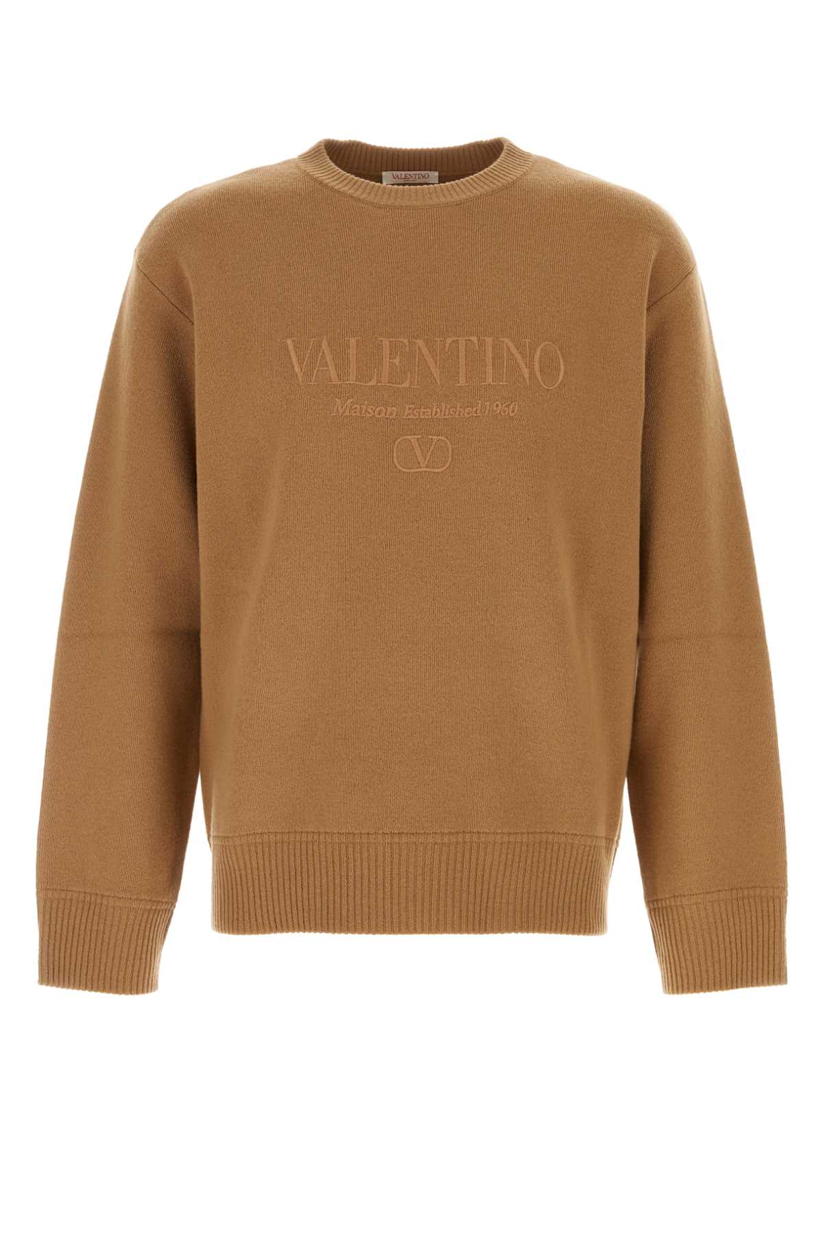 Biscuit Wool Sweater Cammello Exterior: Virgin Maglieria
