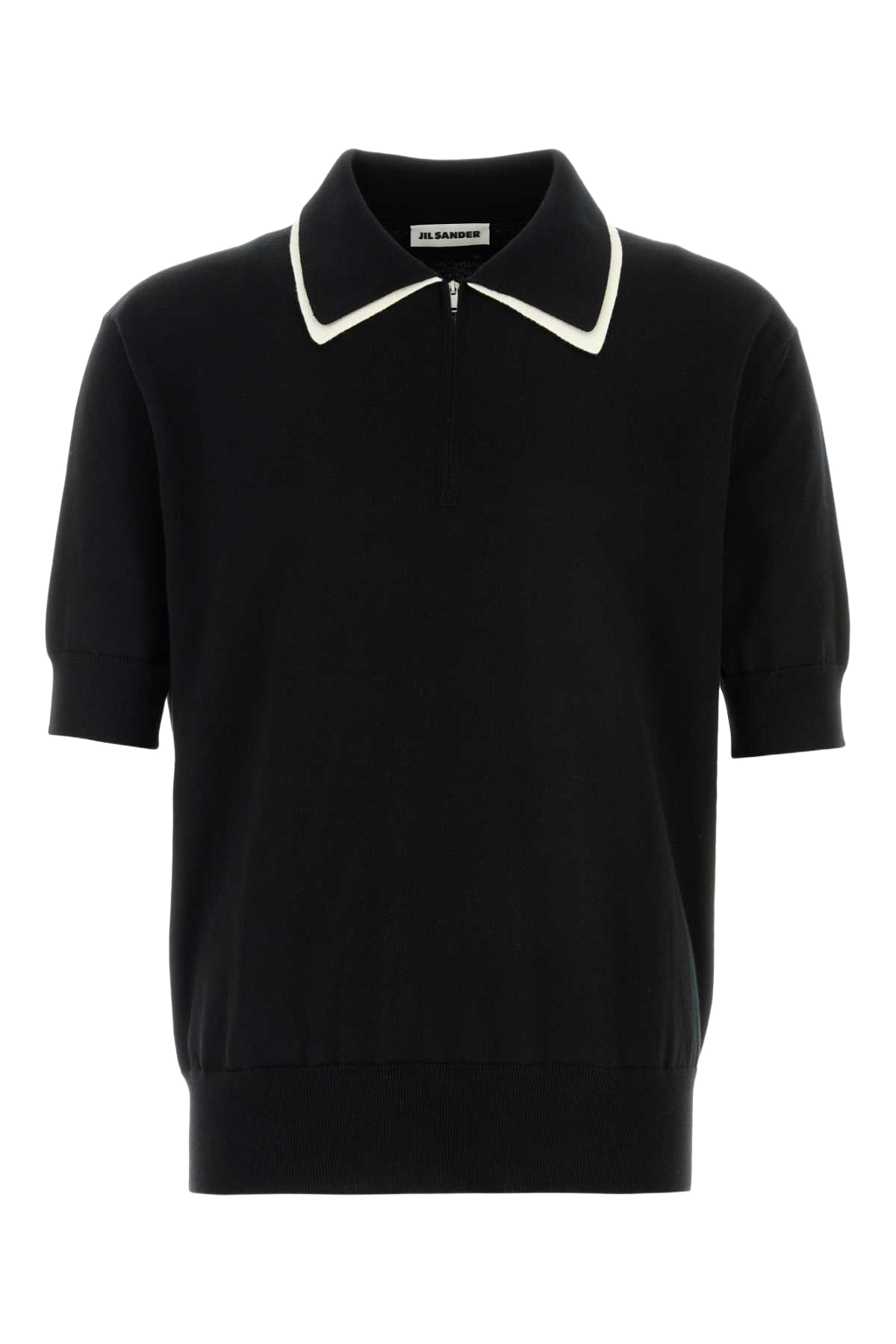 Black Cotton Polo Shirt Cotone