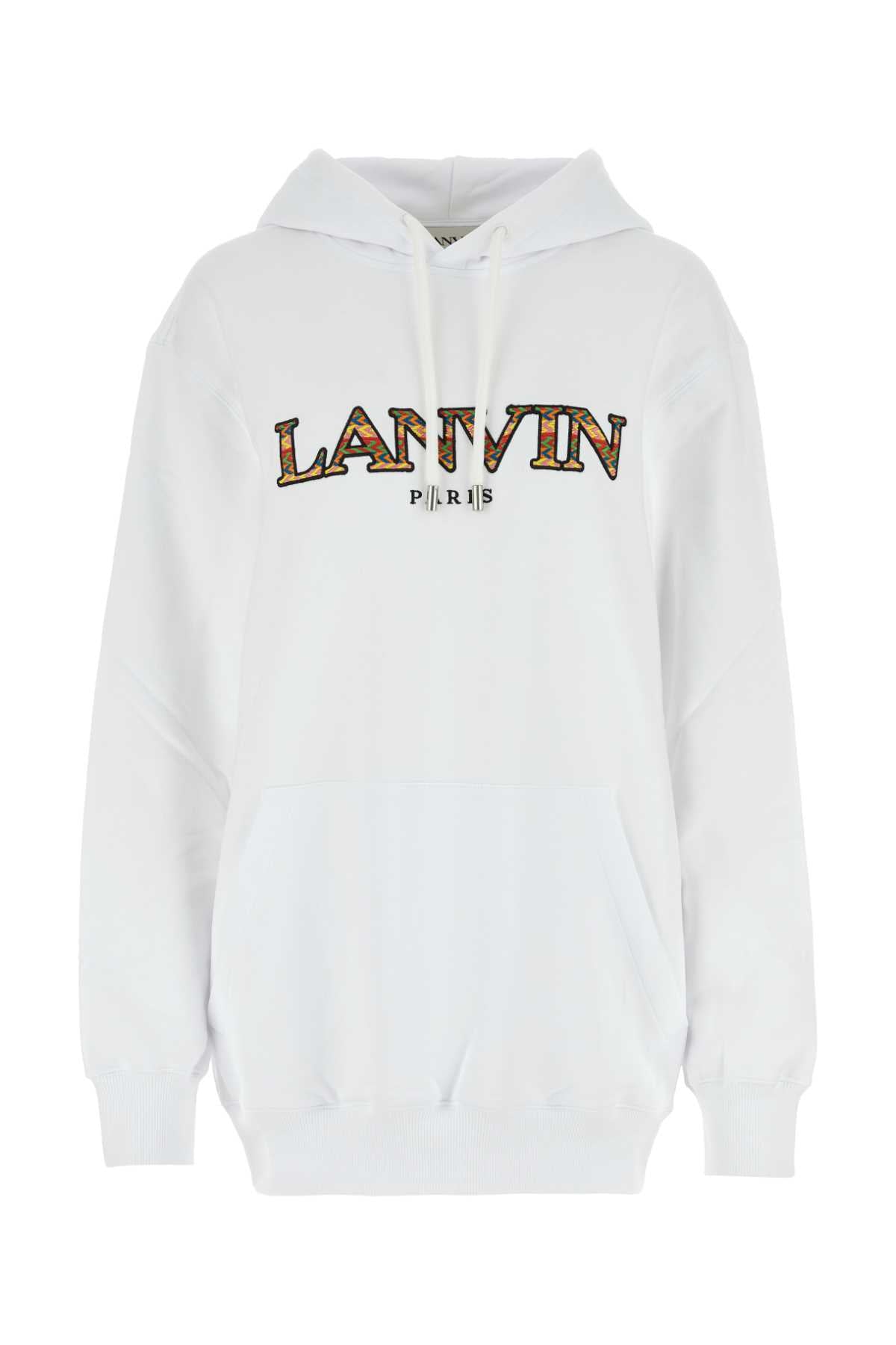White Cotton Sweatshirt Opticwhite Exterior: Felpe