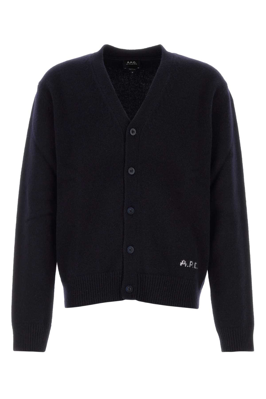 A.P.C. 100% Wool cardigan in navy