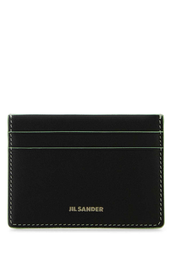Jil Sander Card 100% Cowhide leather with 100% Sheepskin lining card case in black