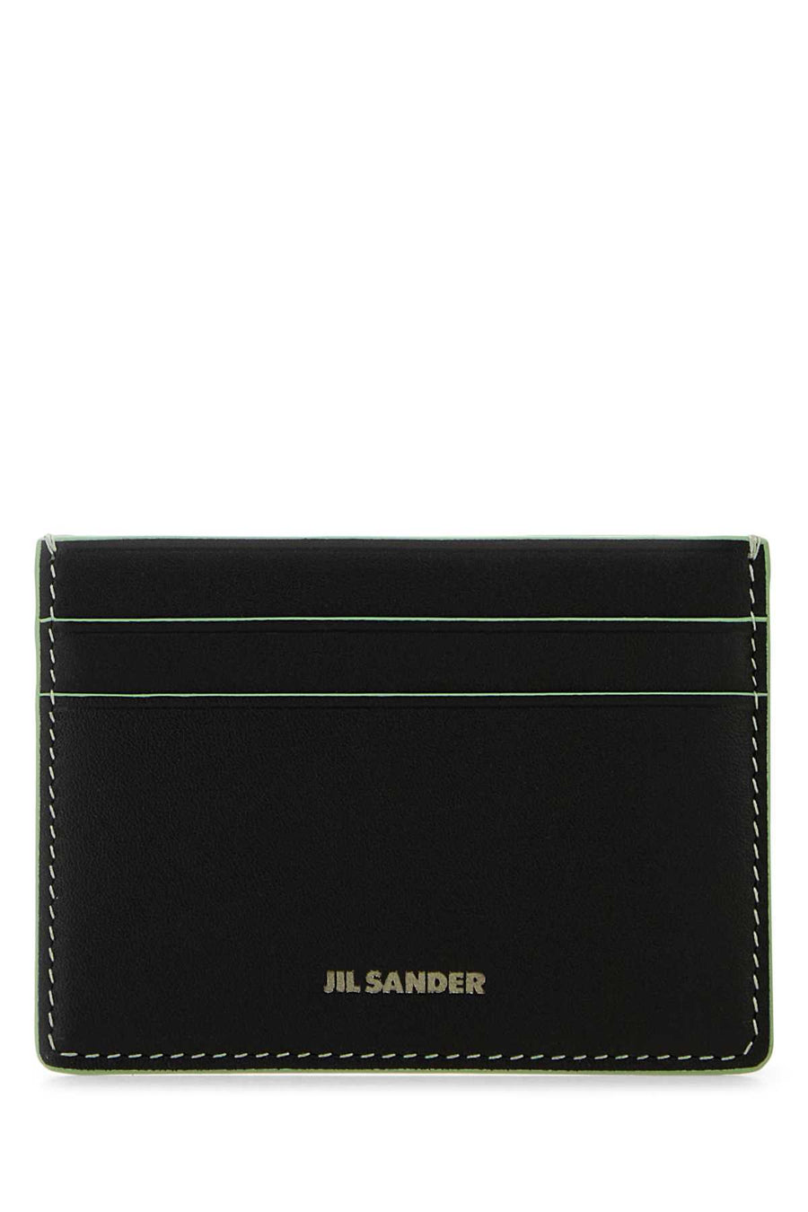 Jil Sander Card 100% Cowhide leather with 100% Sheepskin lining card case in black