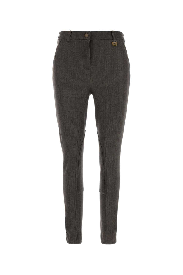 Burberry 91% Cotton trousers in gray