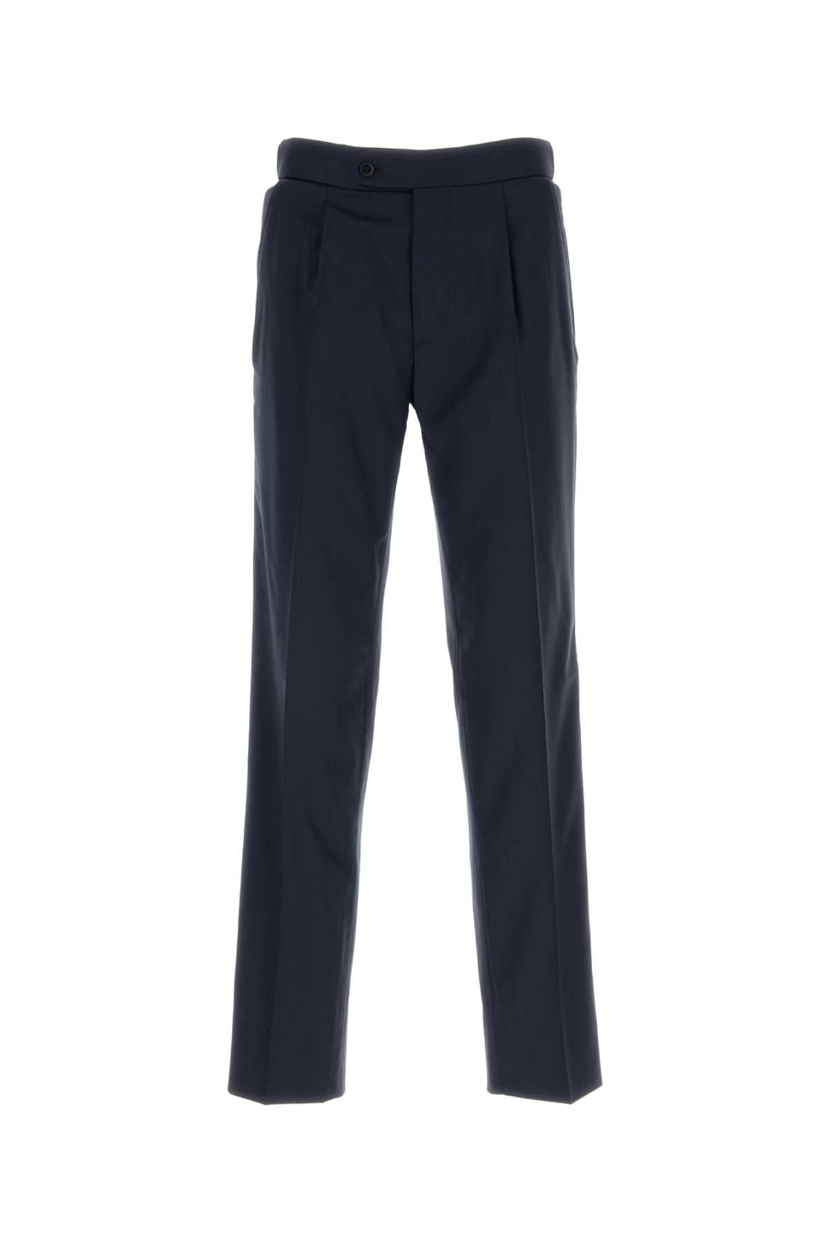 Midnight Blue Stretch Wool Pant 4200 Exterior: Elastane Pantaloni