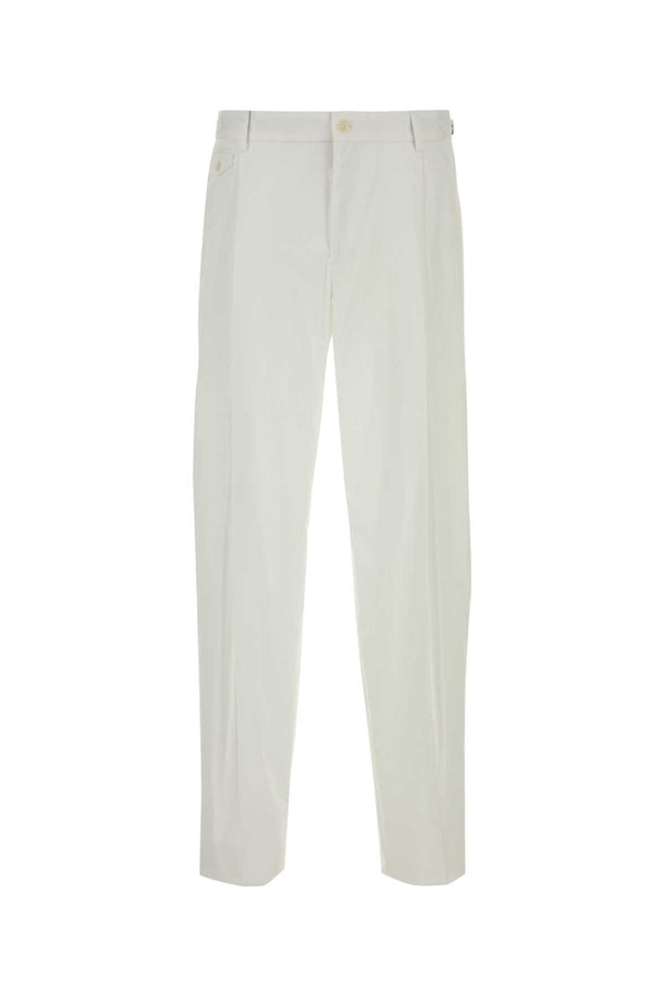Dolce & Gabbana 100% Cotton trousers in white