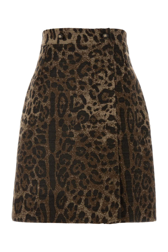 Embroidered Wool Skirt Leo Gonne
