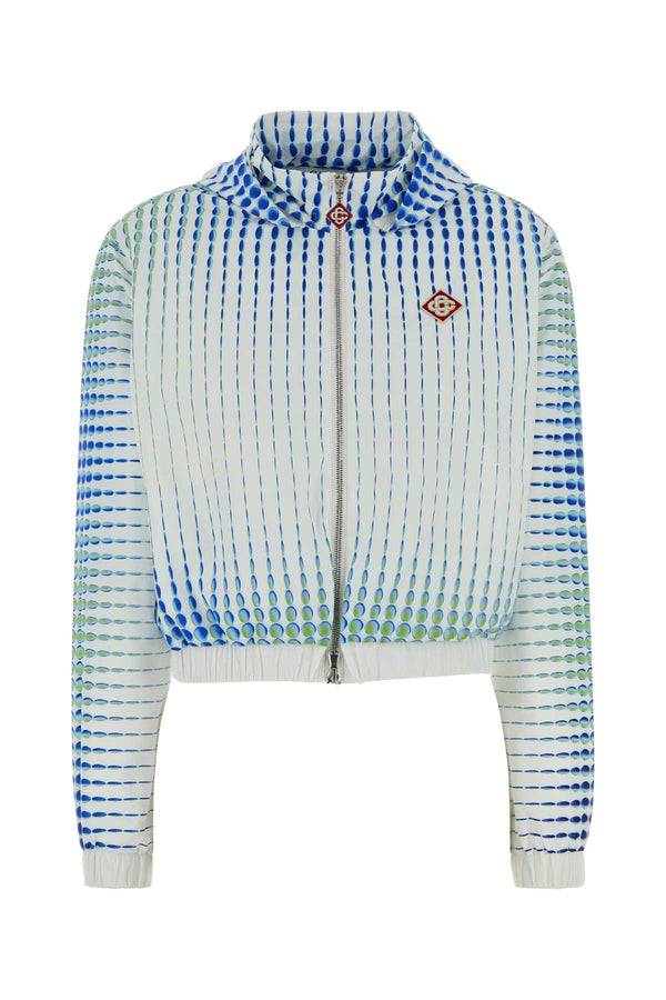 Casablanca Nylon Exterior: 100% Polyester; Lining: 100% Polyester jacket in white