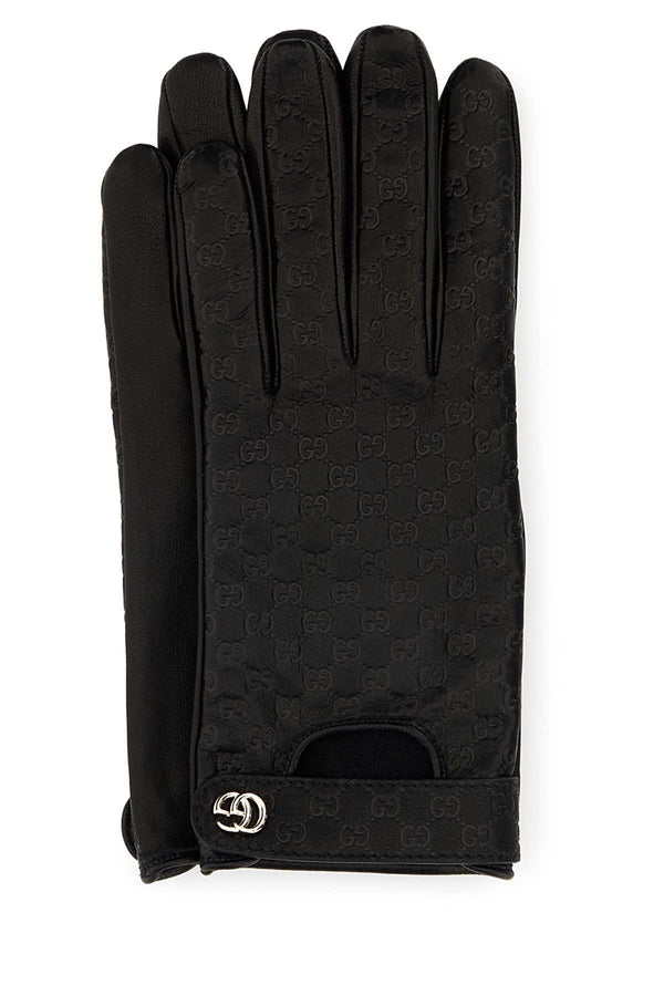 Gucci Elysees Exterior: 100% Leather gloves in black