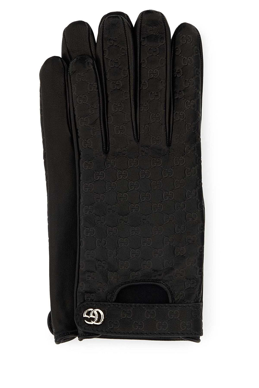Gucci Elysees Exterior: 100% Leather gloves in black