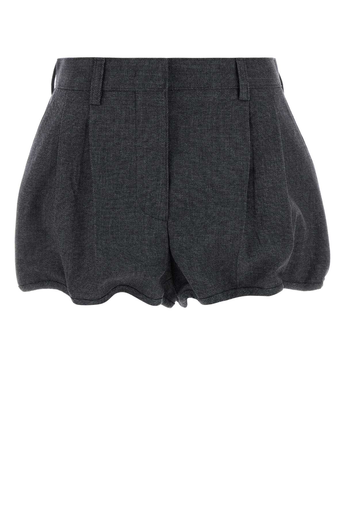 Charcoal Grisaille Shorts Antracite Exterior: Wool Pantaloni