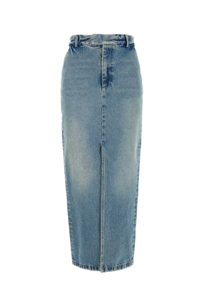 Denim Lula Skirt Lightblue Exterior: Cotton Gonne