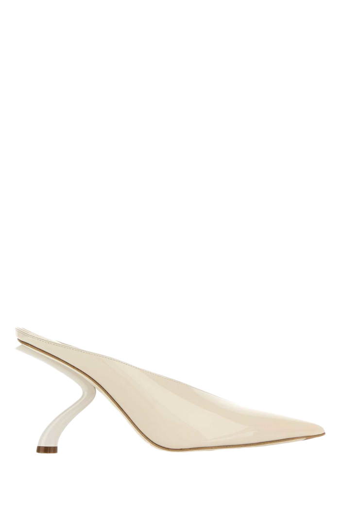 Ivory Leather Itaca Sabot Mascarponebiscottomascarpone Scarpe Con Tacco