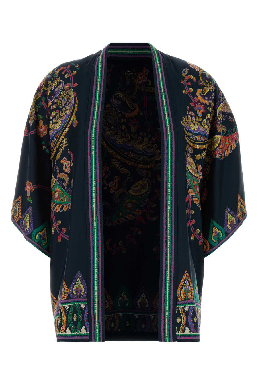 Etro 100% Silk cardigan in black