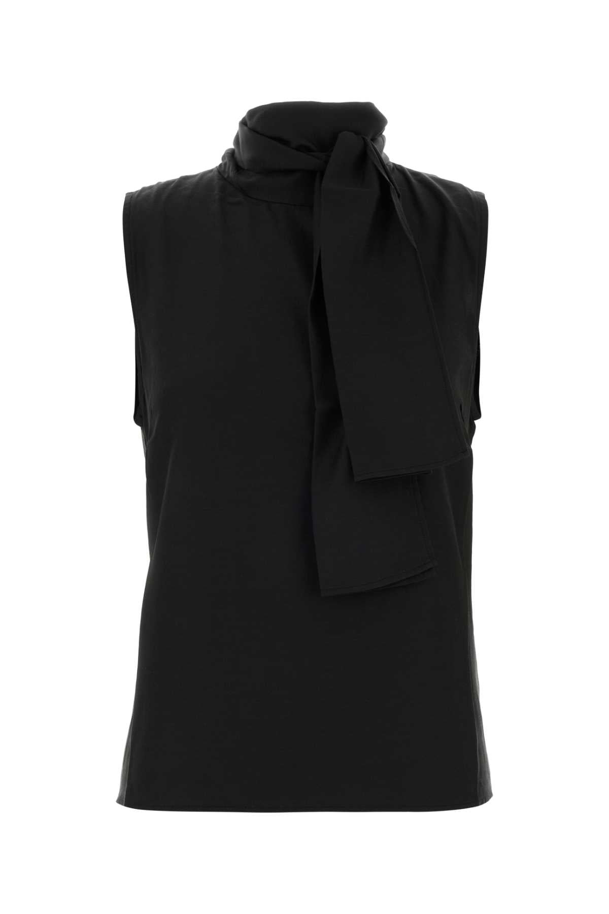 Black Jersey Virtuous Top Still Calm Cupro Cotton Exterior: Maglie