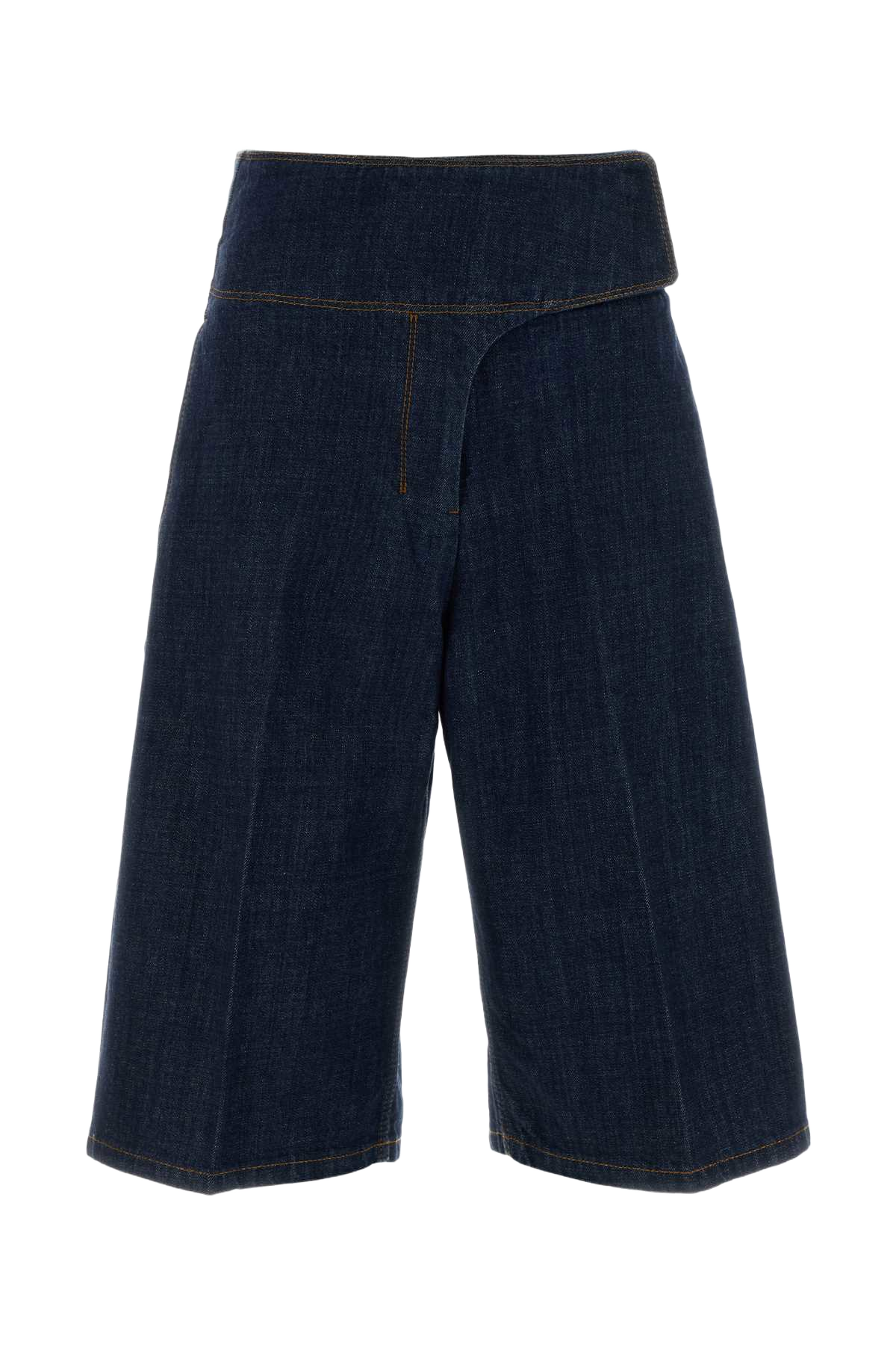 Denim Bermuda Shorts Indigo Exterior: Cotton