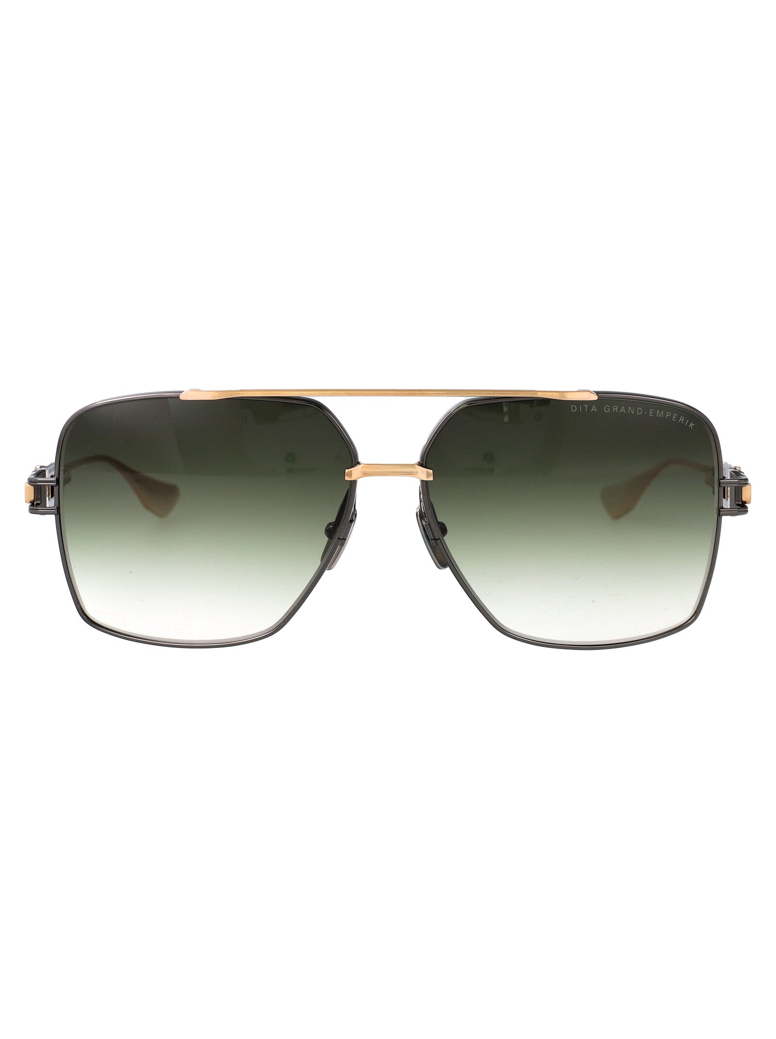 Grand-Emperik Black Rhodium - Brushed White Gold Metal Sunglasses