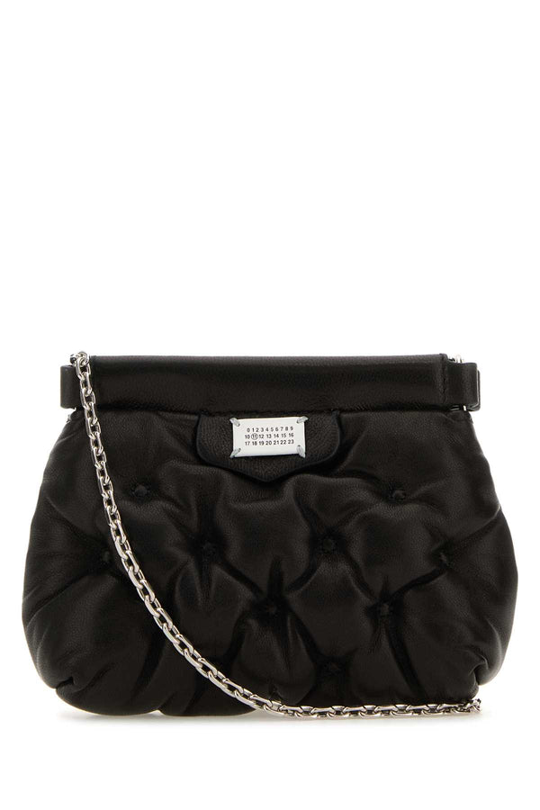 Maison Margiela Exterior: 100% Nappa leather crossbody bag in black