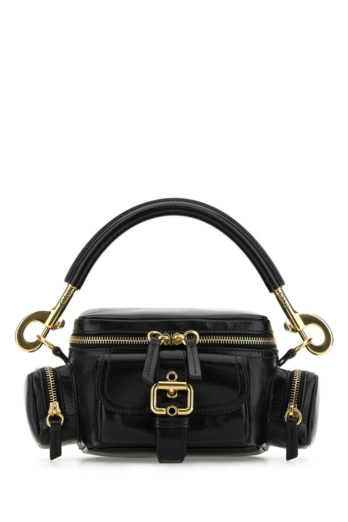 Chc24as534n83 001 Black Leather Borse A Mano
