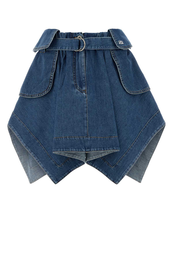 Loewe Lightblue 100% Cotton skirt in blue