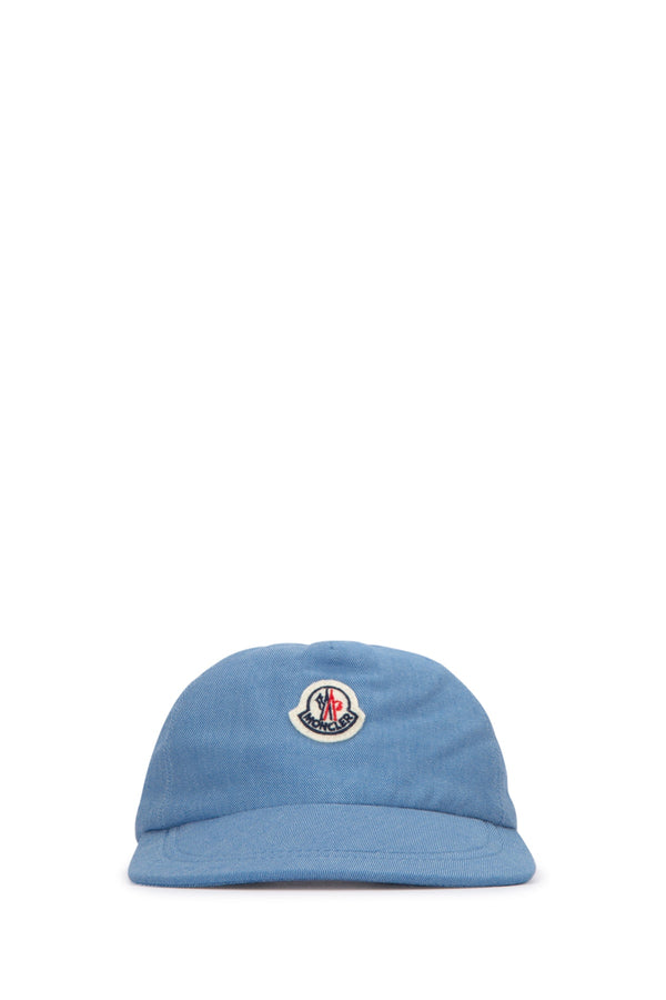 Moncler Jr CAPPELLO Cotton baseball cap in blue