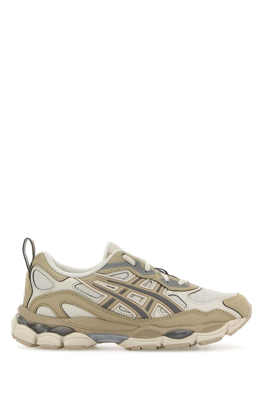 Asics Mesh and synthetic leather upper sneaker in beige